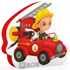 Детски прогресивен пъзел 4в1 Eurekakids - Пожарникар