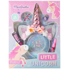 Детски комплект аксесоари за коса Martinelia - Little Unicorn, 6 части -1