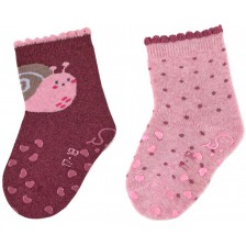 Детски чорапи със силиконови бутончета Sterntaler - 17/18 размер, 6-12 месеца, 2 чифта