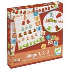 Детска игра Djeco - Бинго, Горски животни и числа -1