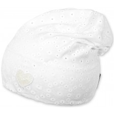 Детска шапка за преходните сезони Sterntaler - 43 cm, 5-6 месеца, бяла