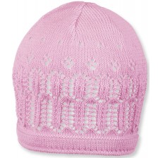 Детска плетена шапка Sterntaler - 49 cm, 12-18  месеца, розова -1