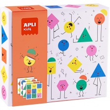 Детска игра със стикери Apli Kids - Емоциите с геометрични форми