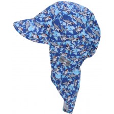 Детска шапка с UV 50+ защита Sterntaler - С козирка и платка, 55 cm, 4-6 години