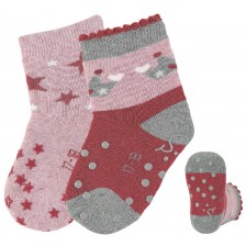 Детски чорапи със силиконови бутончета Sterntaler - 2 чифта, 21/22 размер, 18-24 месеца