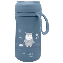 Детски термос със сламка Nuvita - 350 ml, Powder Blue -1