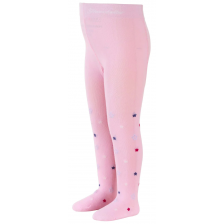 Детски памучен чорапогащник Sterntaler - Звездички, 92 cm, 2-3 години, розов -1