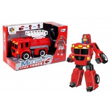Детски камион Raya Toys - Трансформер, червен -1