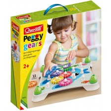 Детска игра със зъбни колела Quercetti - Peggy Gears, 13 части -1