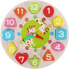 Детска играчка Iso Trade - Дървен часовник
