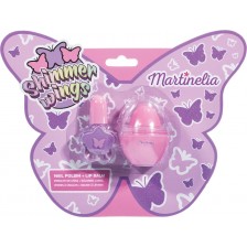 Детски козметичен комплект Martinelia - Shimmer Wing, балсам за устни и лак за нокти -1