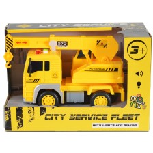 Детска играчка Moni Toys - Камион с кран със звук и светлини, 1:20