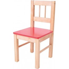 Детски дървен стол Bigjigs, червен -1