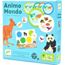 Детска игра с карти Djeco - Животните по света