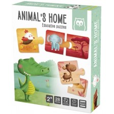 Детски пъзел Eurekakids - Montessori, Къщата на животните, 28 части