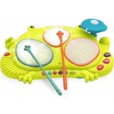 Детска играчка Battat - Барабани, жаба -1