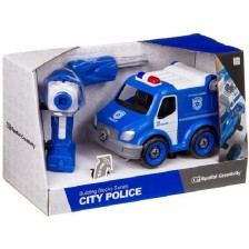 Детски комплект Raya Toys - Полицейски бус City Policе, сглобяем -1
