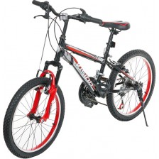 Детски велосипед Vision - Tiger, 20, 21 скорости, черно-червен -1