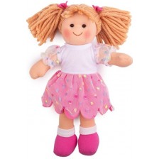 Детска играчка Bigjigs - Мека кукла Дарси, 25 cm -1