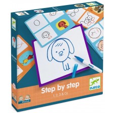 Детска игра Djeco - Нарисувай стъпка по стъпка -1