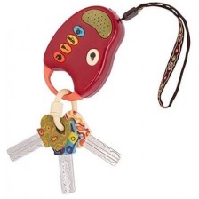Детска играчка Battat - Ключове със звук и светлина, червени