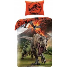 Детски спален комплект Uwear - Jurassic world, червен