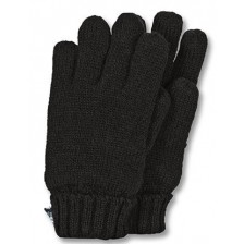 Детски плетени ръкавици Sterntaler - 9-10 години, черни -1