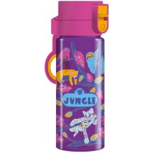 Детска бутилка Ars Una Jungle - 475 ml, лилава 