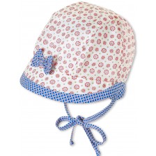 Детска лятна шапка с UV 50+ защита Sterntaler - С панделка, 35 cm, 1-2 месеца