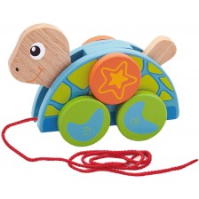 Детска дървена играчка за дърпане Viga - Костенурка