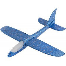 Детска играчка Grafix - Самолет от пяна със светлина, син -1
