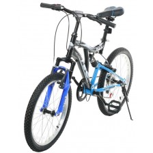 Детски велосипед TEC - Crazy 20", 7 скорости, черно-син -1