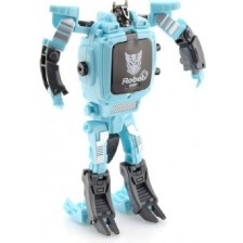 Детска играчка Raya Toys - Трансформиращ се робот-часовник, син