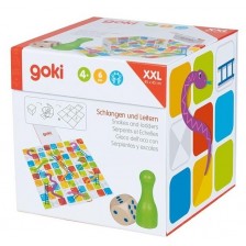 Детска игра XXL Goki - Змии и стълби в кубче -1