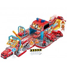 Детска играчка Ocie - Трансформираща се пожарна кола и станция