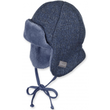 Детска зимна шапка-ушанка Sterntaler - За момчета, 45 cm, 6-9 месеца