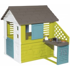 Детска градинска къща за игра Smoby - С лятна кухня -1