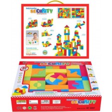 Детски комплект Raya Toys - Строителни блокчета, 80 елемента