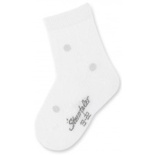 Детски чорапи Sterntaler - На точки, 27/30 размер, 5-6 години, бели