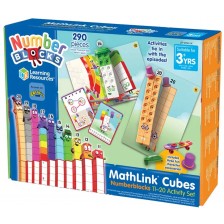 Детски математически комплект Learning Resources - Кубчета за сглобяване, от 11 до 20