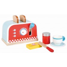 Игрален комплект Lelin - Детски тостер, червен -1