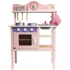 Детска дървена кухня Acool Toy - Розова -1