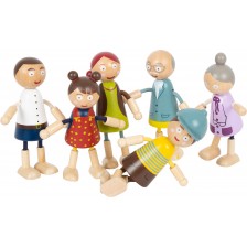 Детски дървени кукли Small Foot  - Семейство, 6 броя