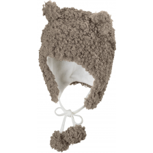 Детска зимна шапка ушанка Sterntaler - Мече, 43 cm, 5-6 месеца, кафява -1