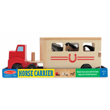 Детска играчка Melissa & Doug - Дървено вагонче за коне