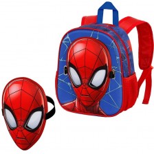 Раница за детска градина Karactermania Spider-Man - Badoom, 3D, с маска -1