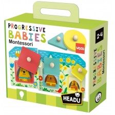 Детска игра Headu - Прогресивни бебета Монтесори
