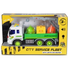 Детска играчка Moni Toys - Камион с контейнери и кран, 1:16