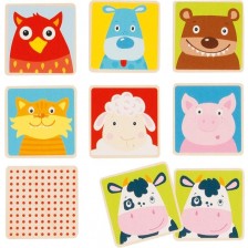 Детска игра за памет Goki - Забавни животни