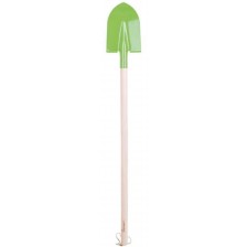 Детска лопата с дълга дръжка Bigjigs - Зелена -1